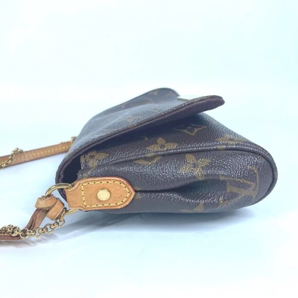 LOUIS VUITTON M40717 Monogram Favorit PM 3WAY Handbag Clutch Bag Shoulder Bag - Picture 6 of 13